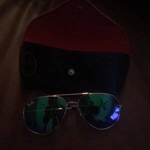 Ray ban green and gold